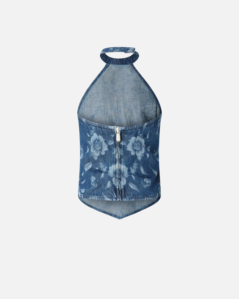 PINKO FLORAL DENIM TOP outlook