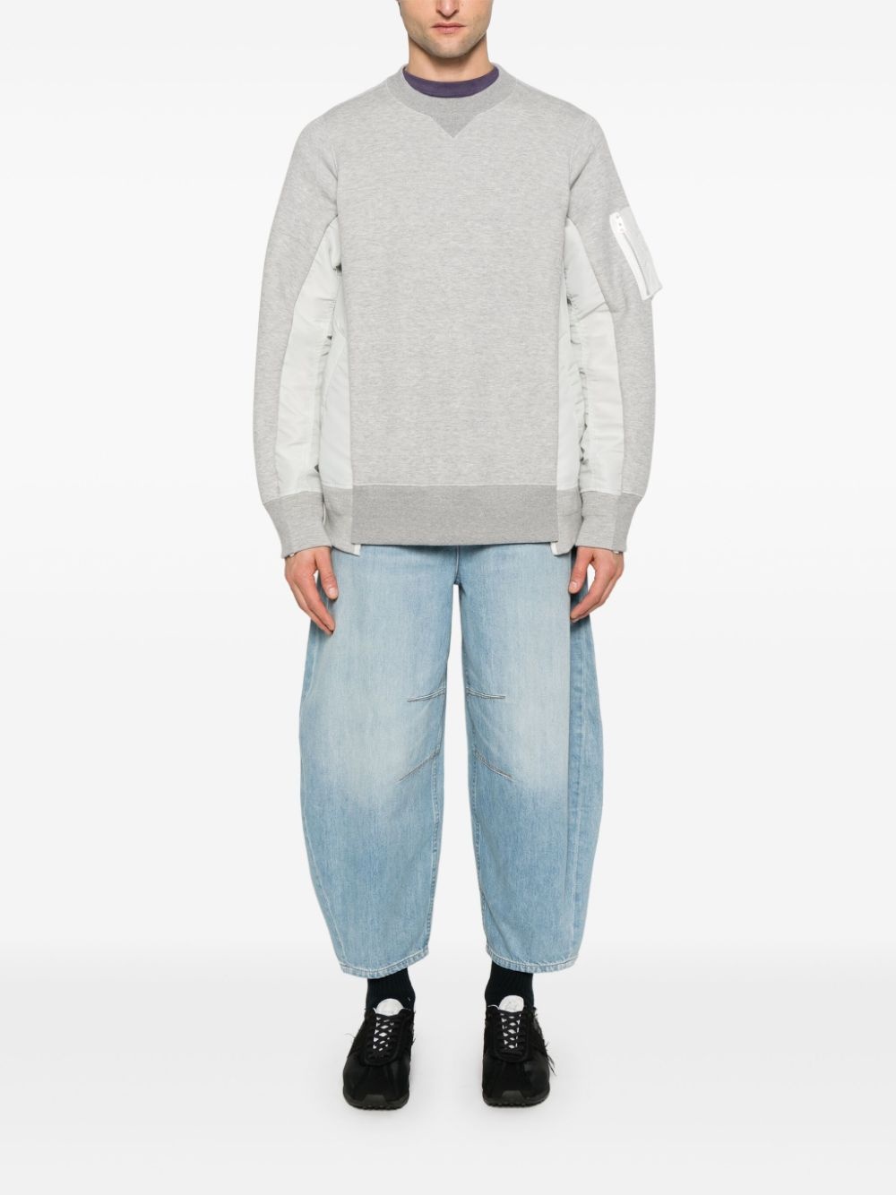 panelled sweatshirt - 2
