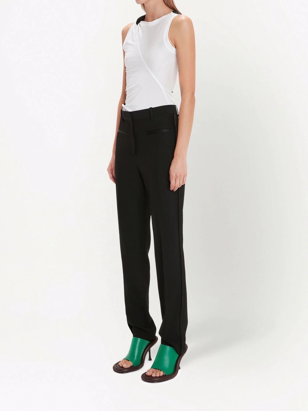 slim-fit tuxedo trousers - 3