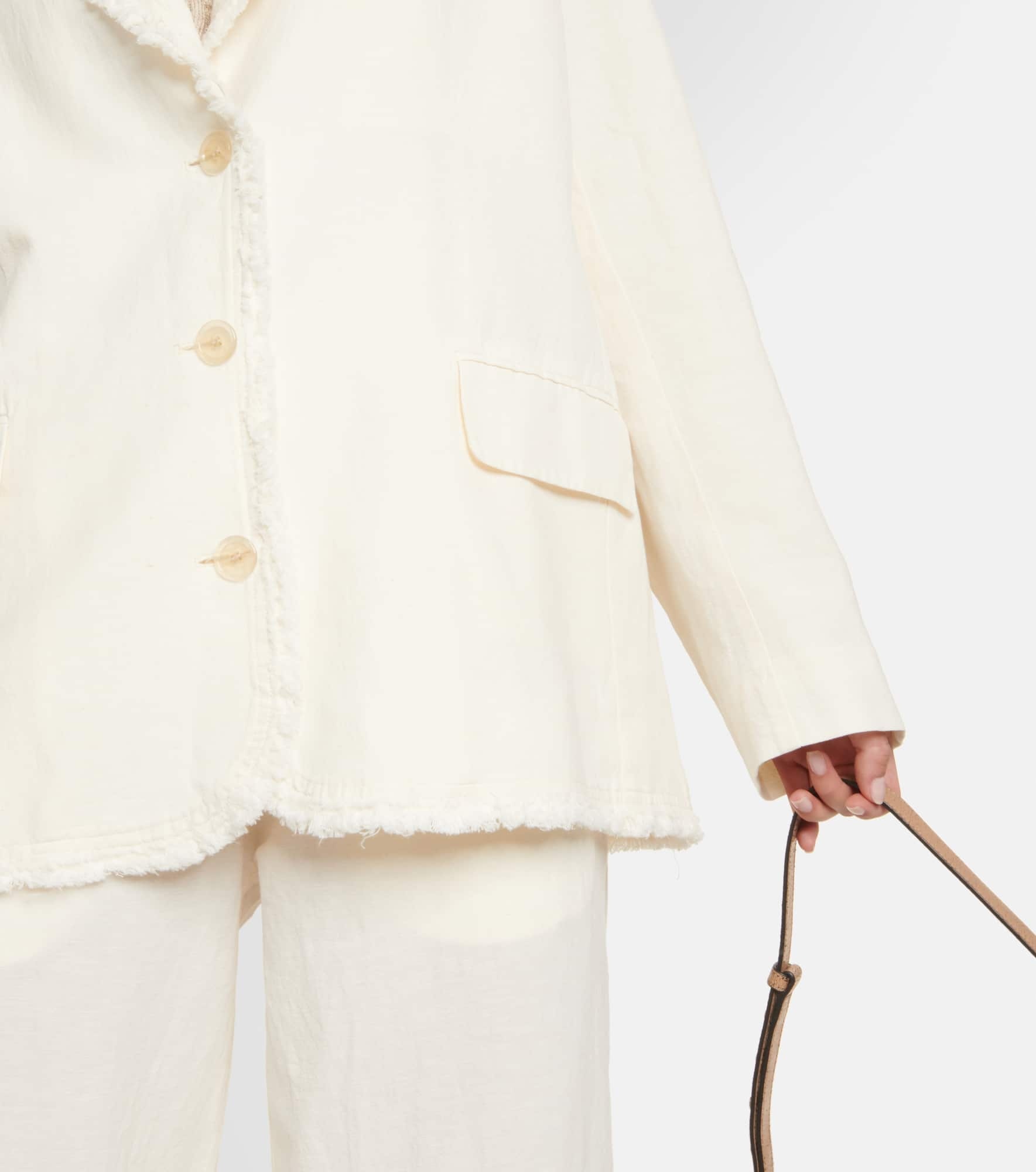 Cotton and linen blazer - 6