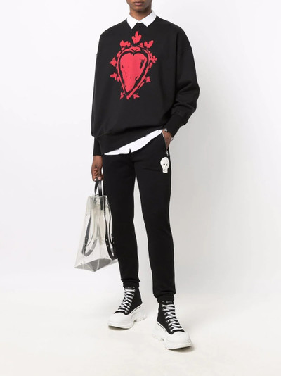 Alexander McQueen graphic-print long-sleeve sweatshirt outlook