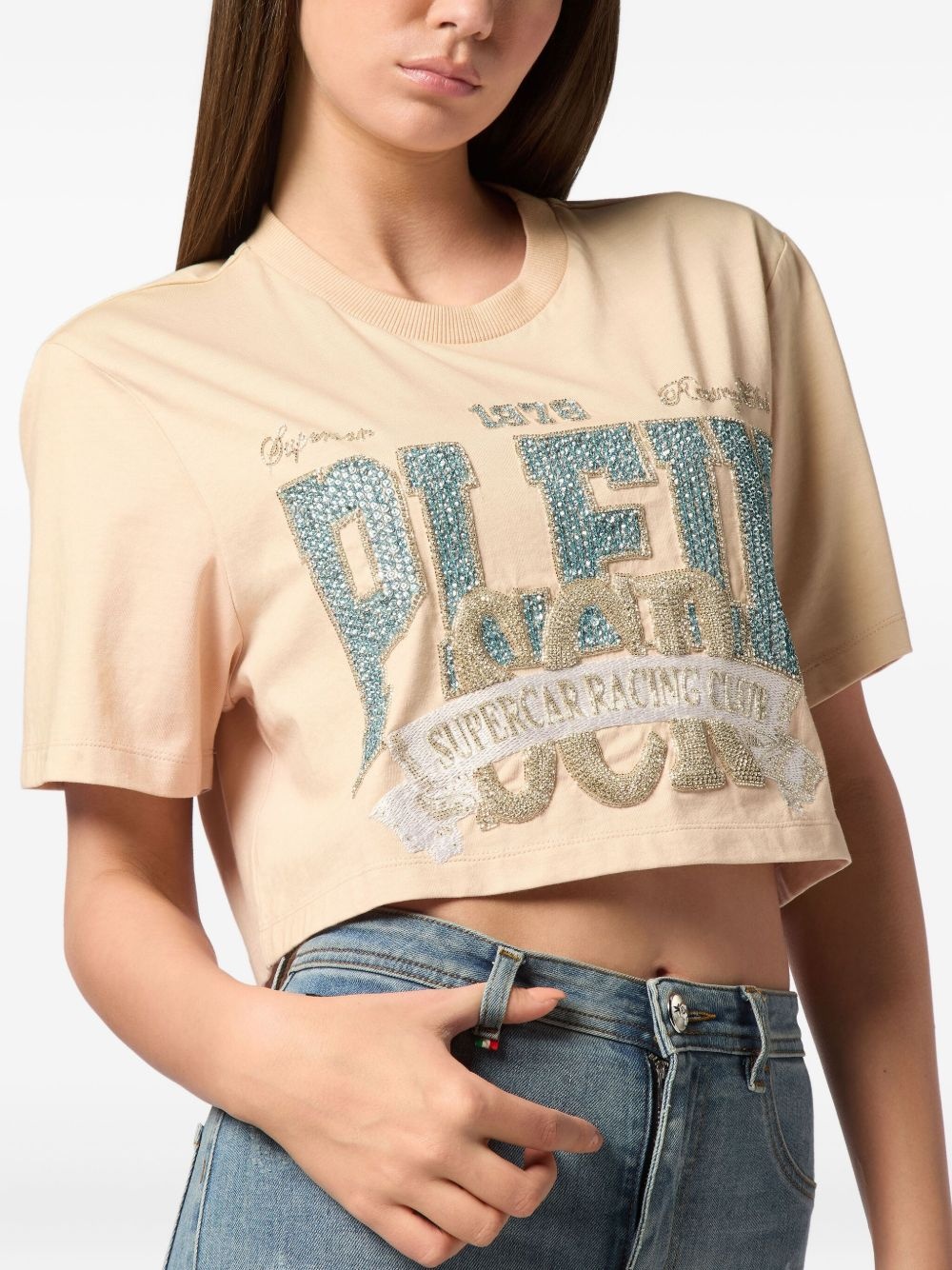 Vintage-print cropped T-shirt - 5