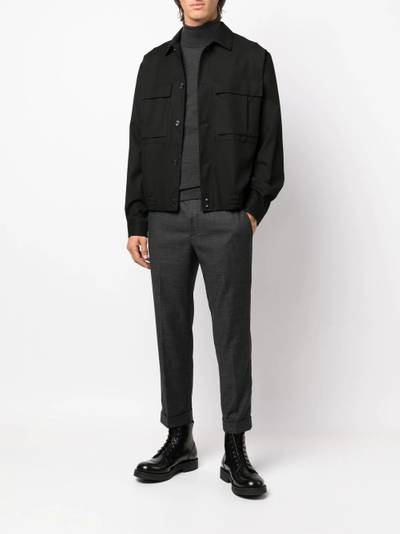 Neil Barrett elasticated-waist cropped tailored trousers outlook