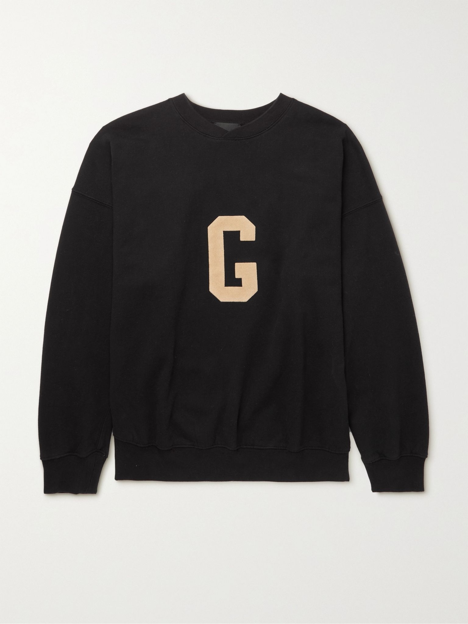 Oversized Flocked Cotton-Jersey Sweatshirt - 1