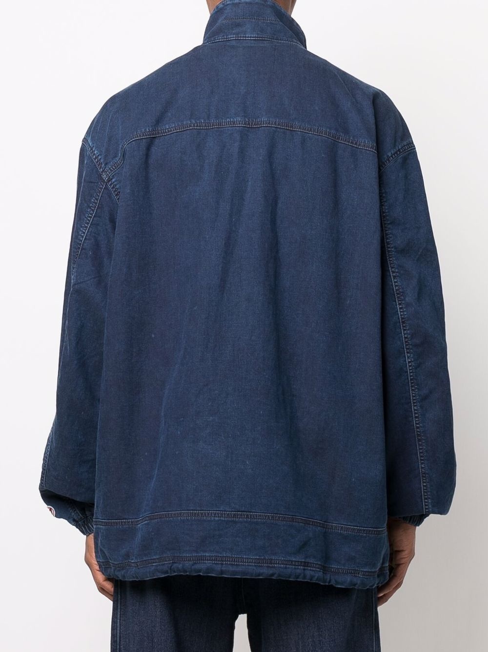 oversized denim bomber jacket - 4