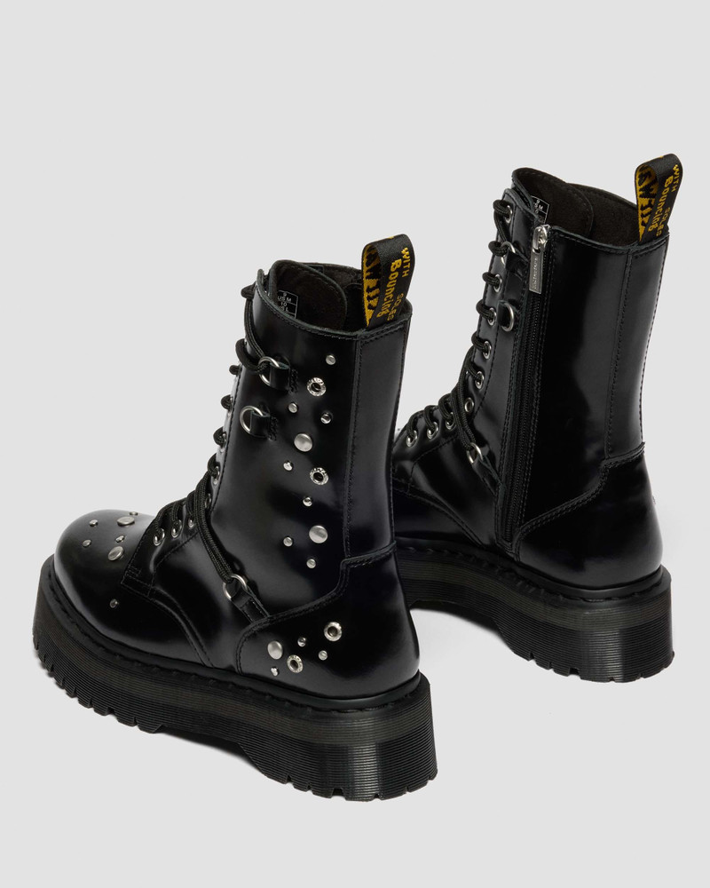 JADON HI Studded Buttero Leather Platform Boots 9