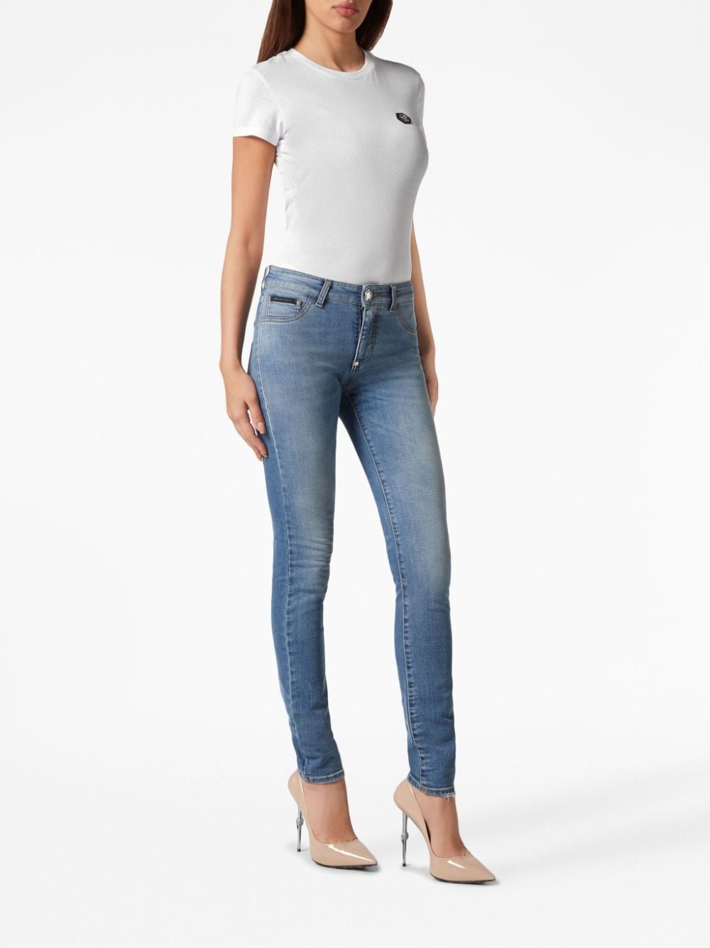 stone-washed jeggings - 2