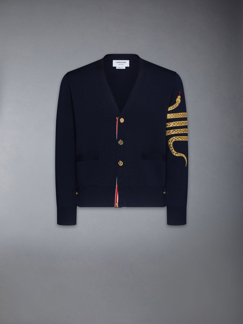 LUNAR NEW YEAR 4-BAR V NECK CARDIGAN 6