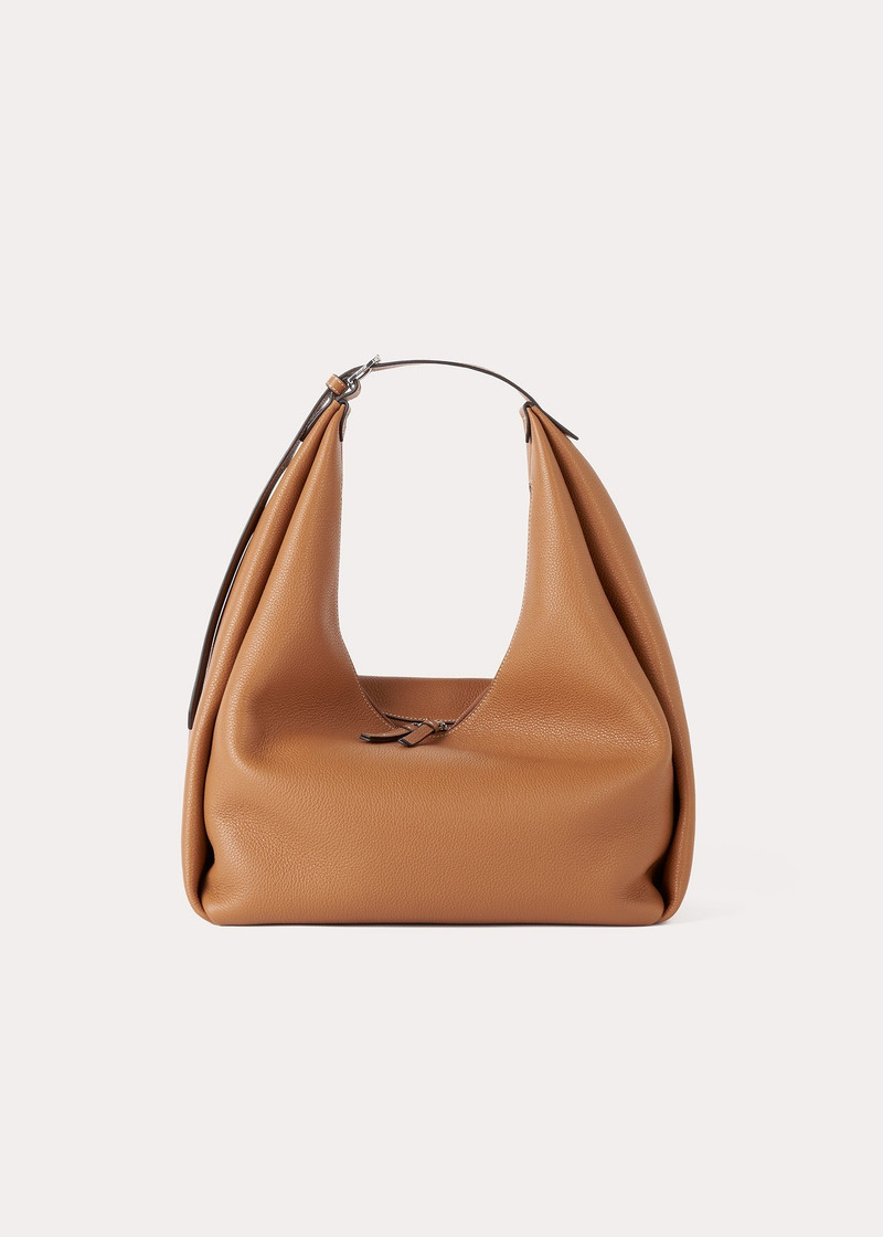 Belt hobo bag tan grain 1
