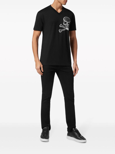 PHILIPP PLEIN skull-print cotton T-shirt outlook