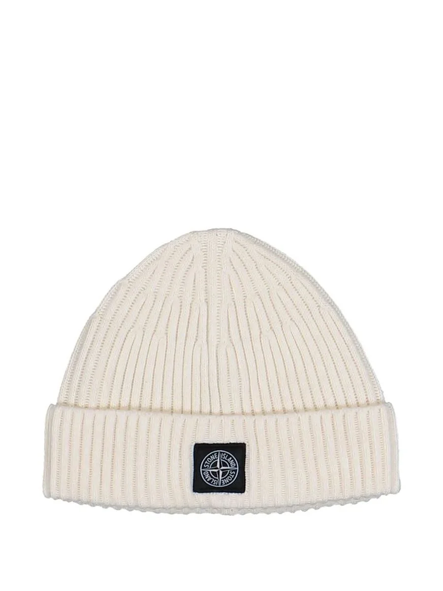 Stone Island "Full Rib Rws" Wool Beanie Accessories - 1