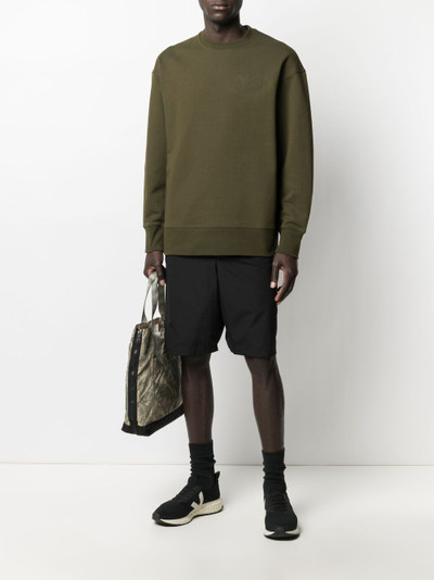 Y-3 chest logo crew neck sweatshirt outlook