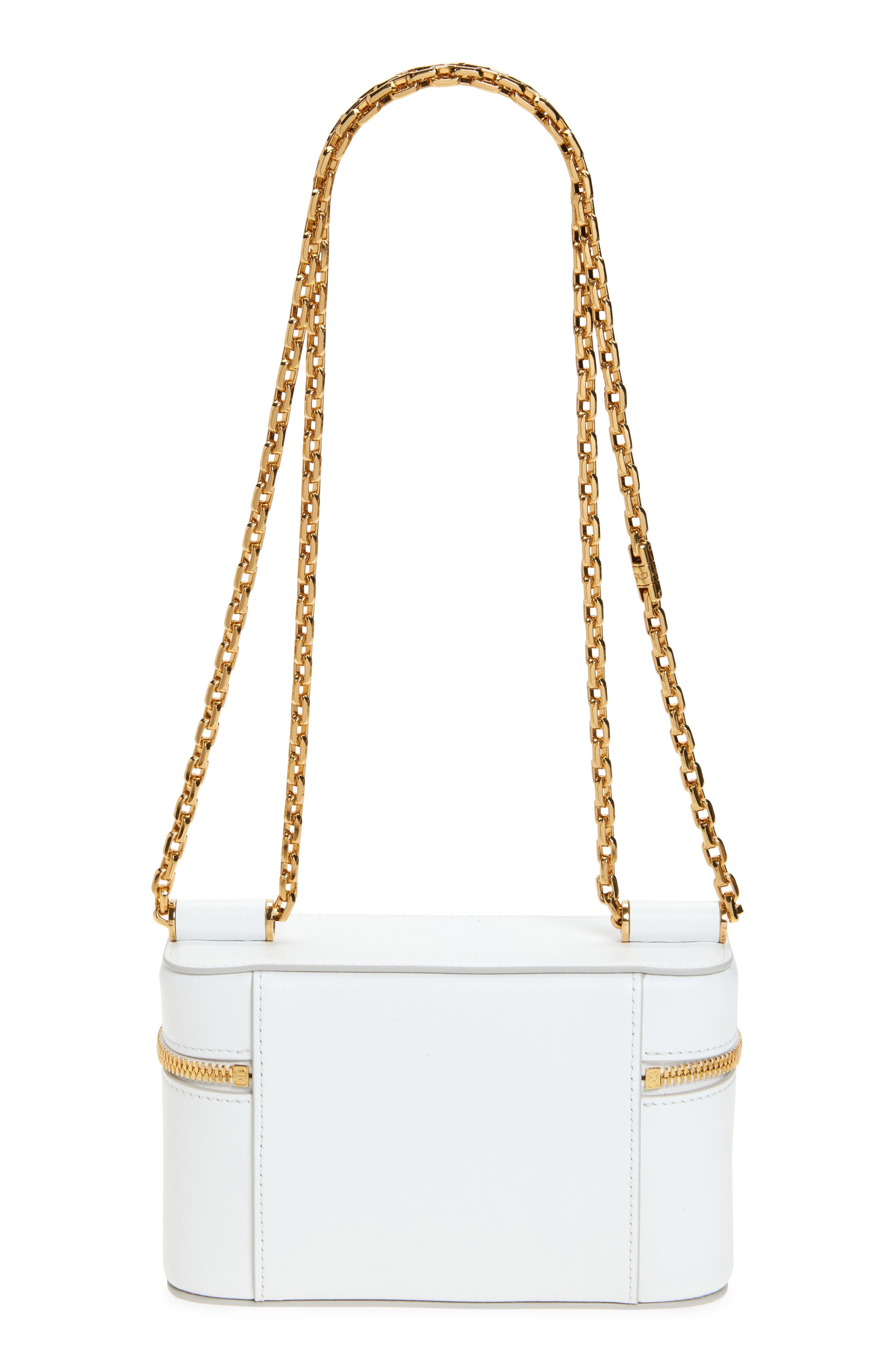 Dolce&Gabbana Sicily Leather Vanity Case Crossbody Bag in Bianco Ottico at Nordstrom - 4