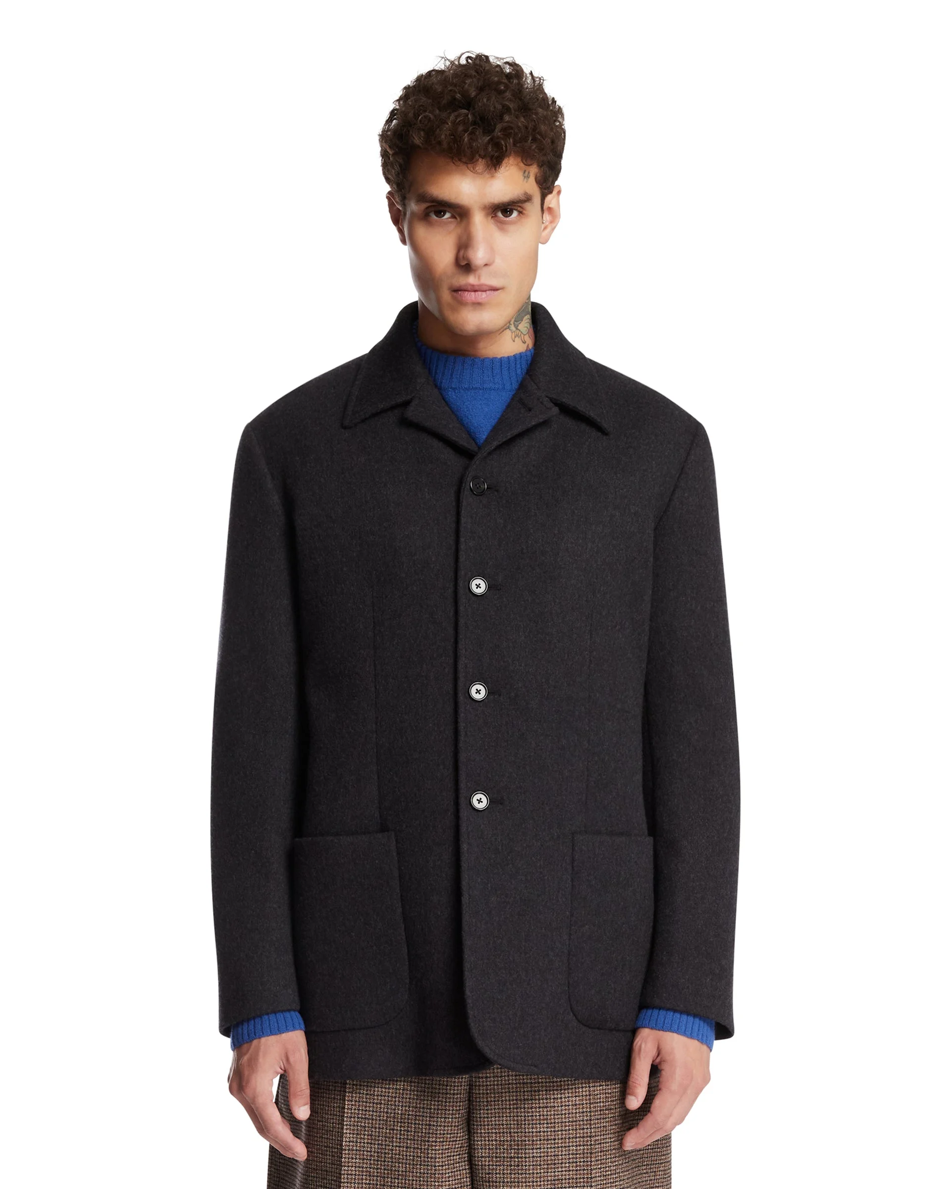 Gray Cashmere Jacket - 1
