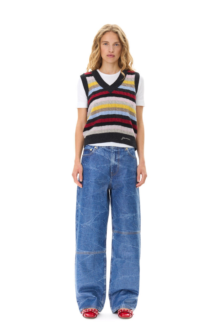 STRIPED MULTICOLOUR VEST - 4