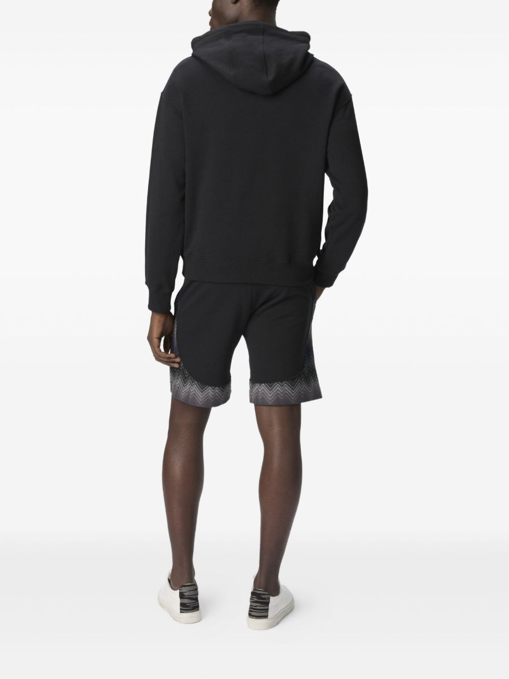 chevron-pattern hoodie - 3