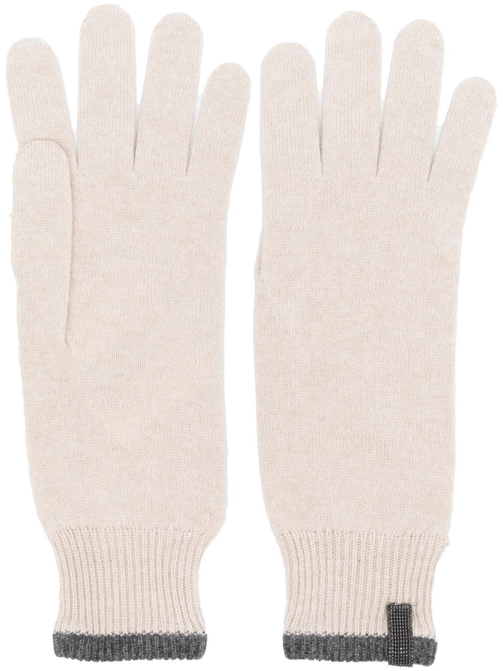 fine-knit cashmere gloves - 1