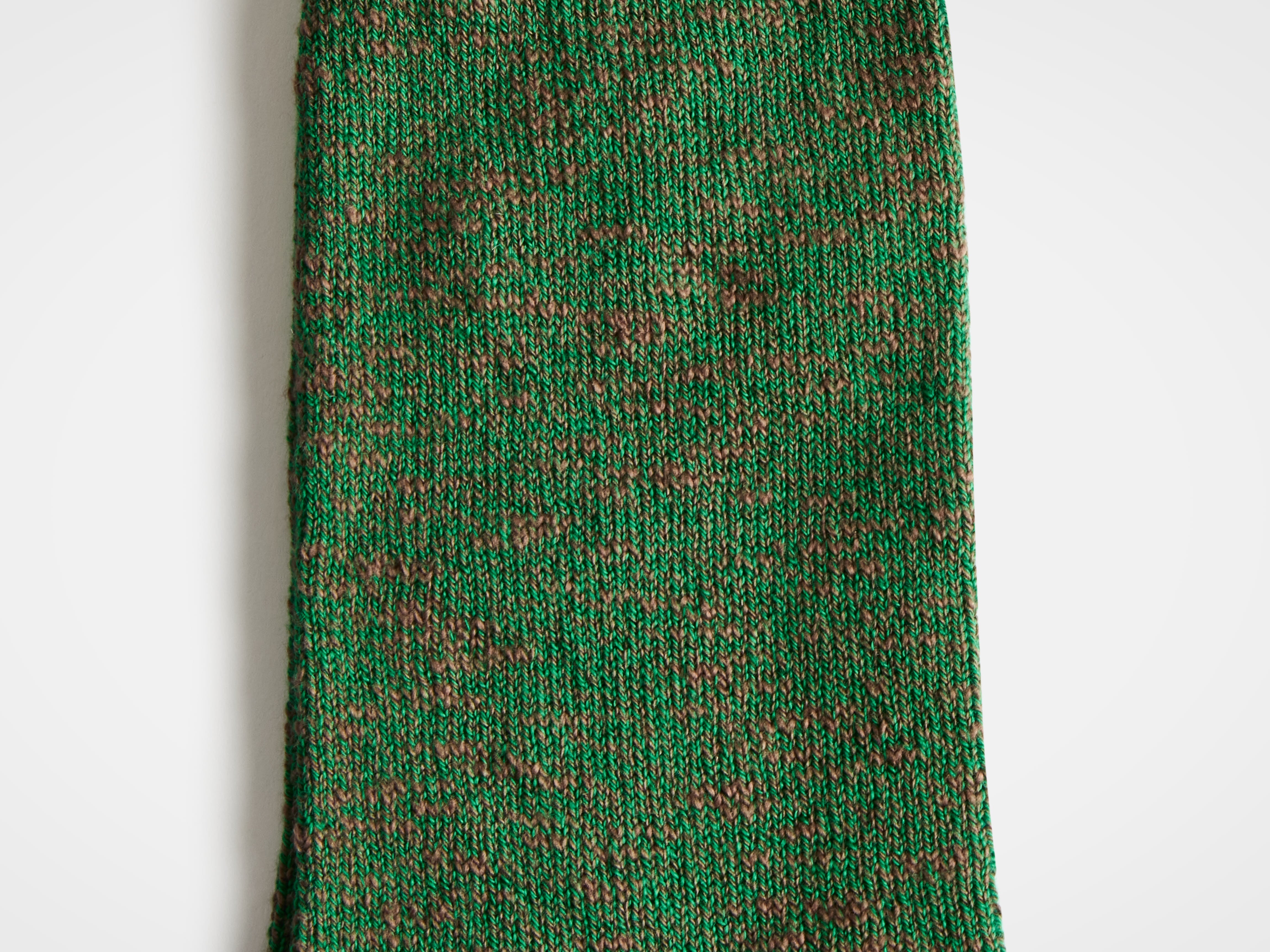 COTTON SLUB SOCK IN BOTTLE GREEN - 2