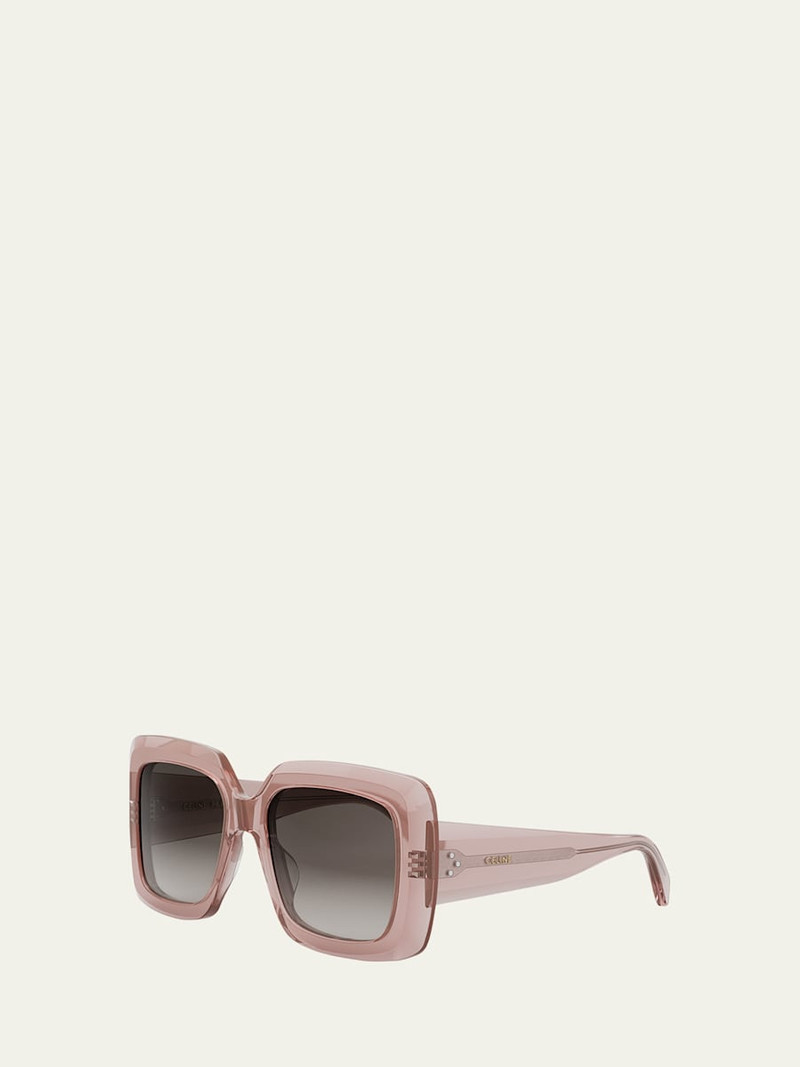 CELINE Bold Three-Dot Acetate Square Sunglasses outlook