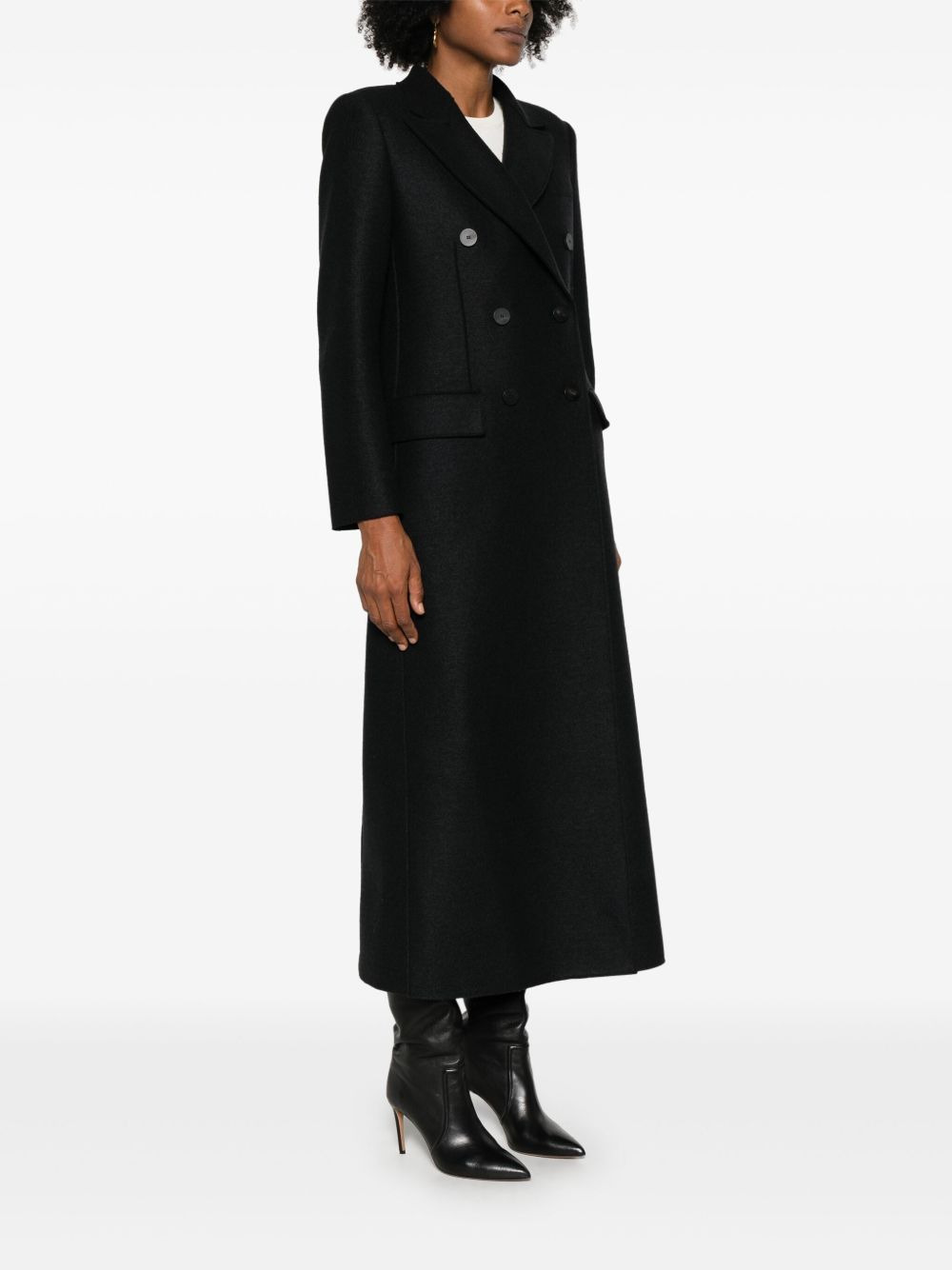 wool double-breasted coat - 3