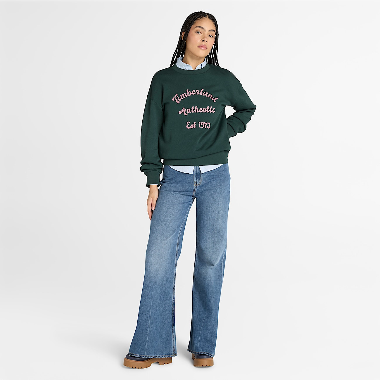 Women's Brushed Back Crewneck Sweatshirt - 3