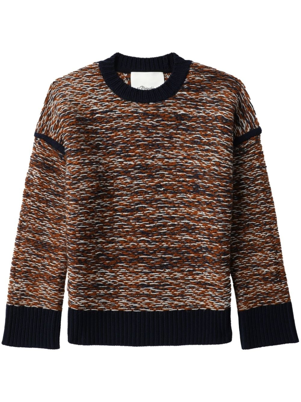 high-neck jacquard wool jumper - 1