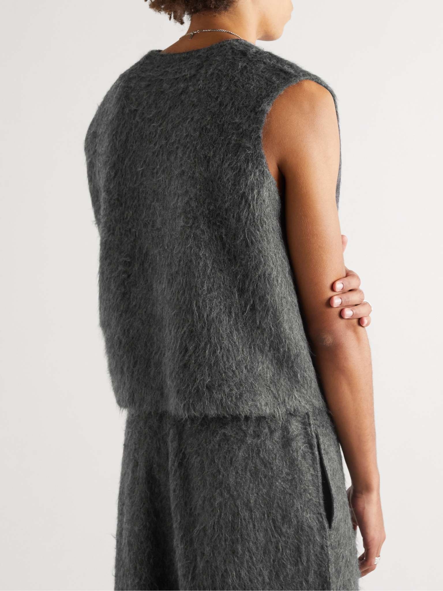 Our Legacy Double Lock Brushed-Knit Sweater Vest | REVERSIBLE