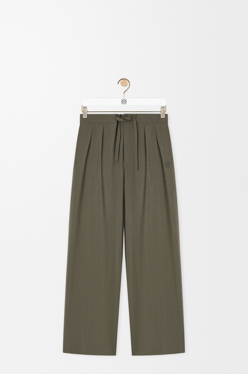 Drawstring trousers in wool 1