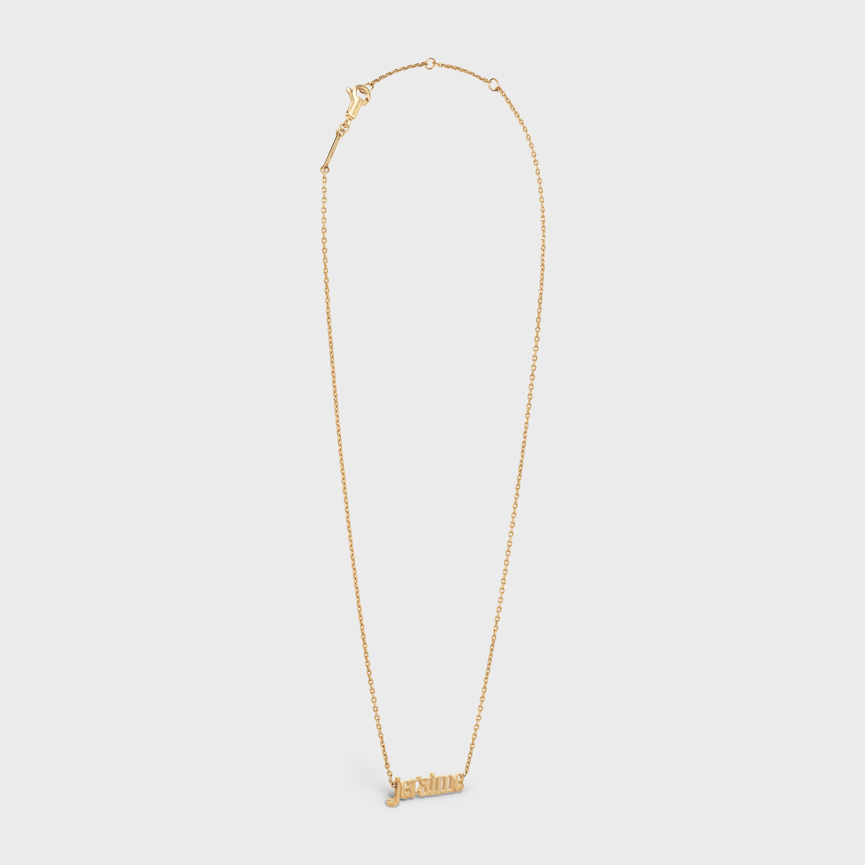 JE T'AIME NECKLACE IN BRASS WITH GOLD FINISH - 3