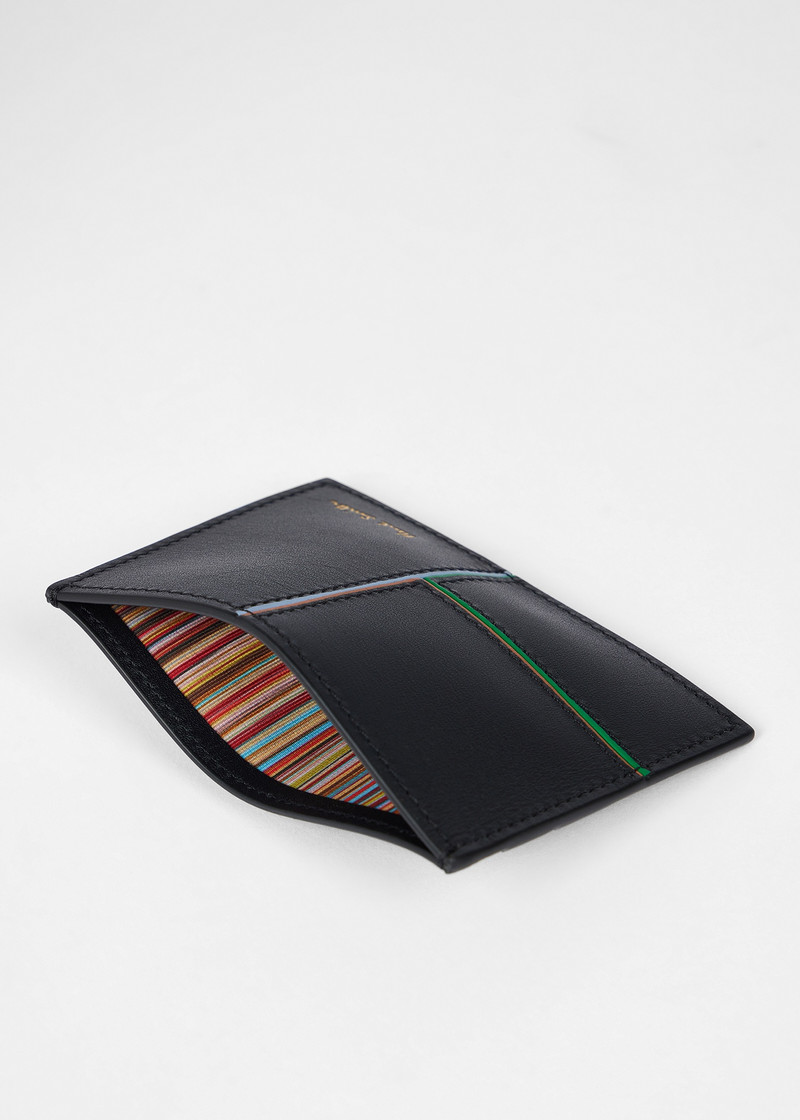 Paul Smith Black Panelled Leather Card Holder outlook