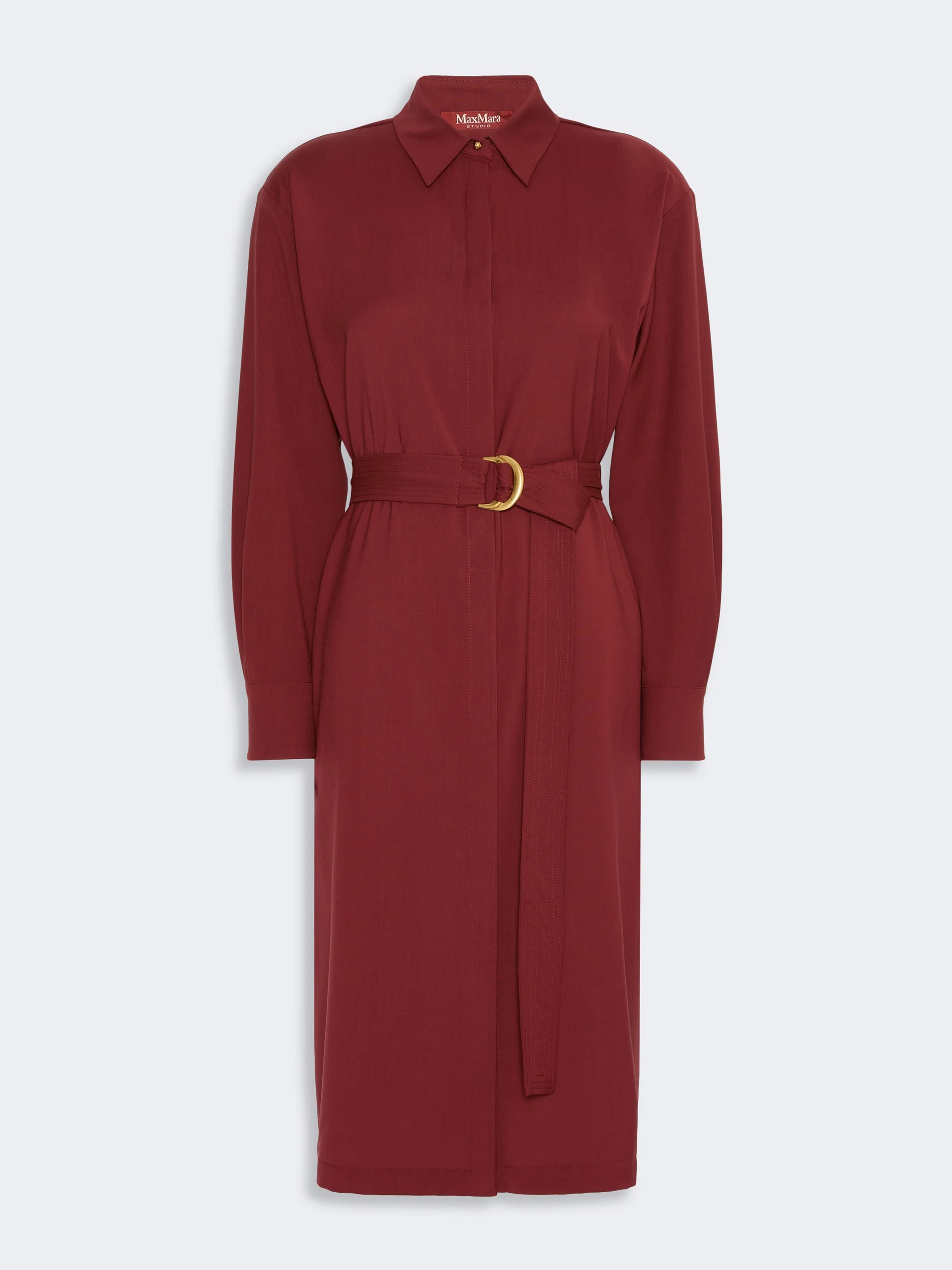 PAGELLA Woollen cloth shirt dress - RUBY - 1