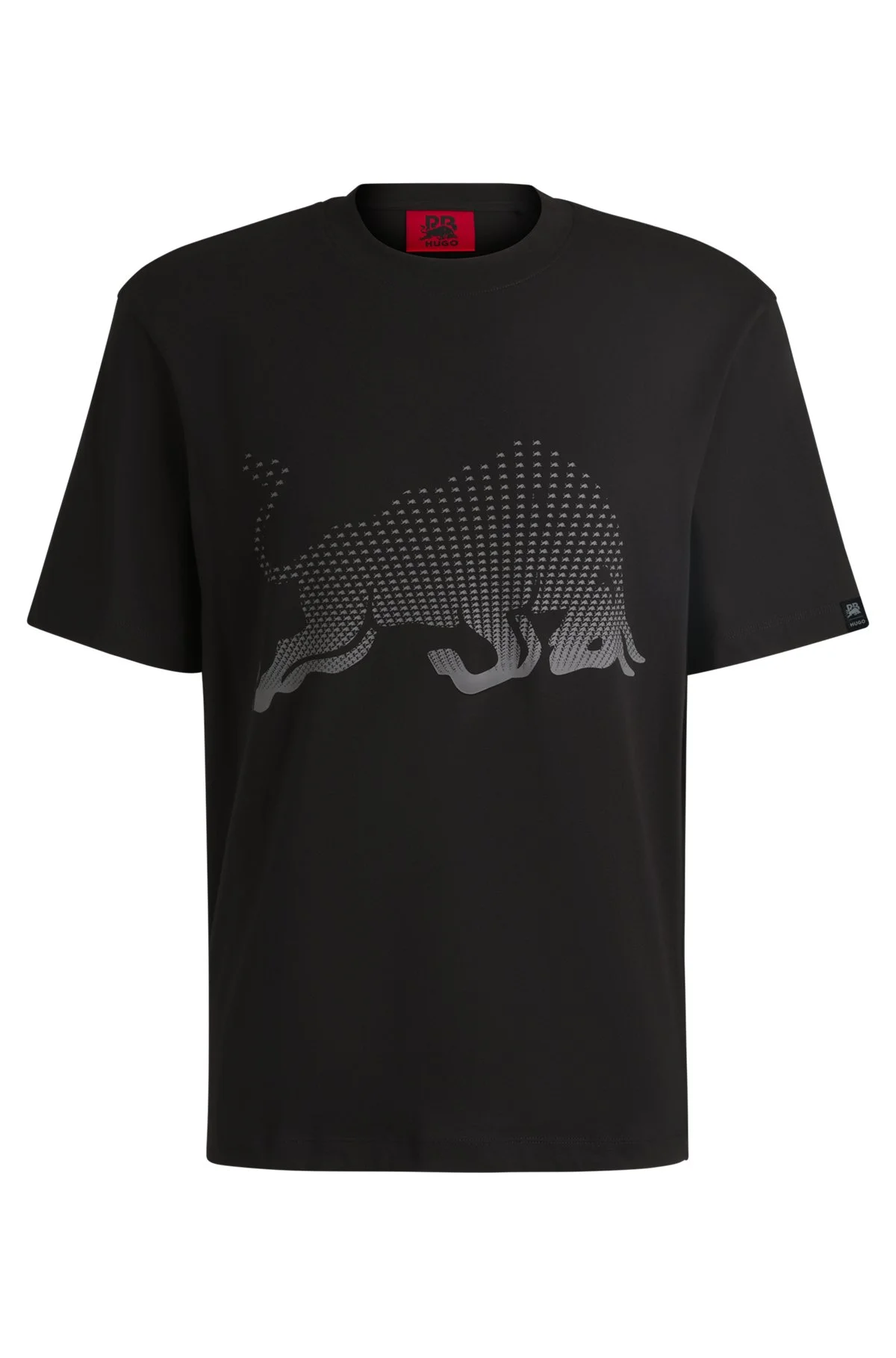 HUGO X RB COTTON-JERSEY T-SHIRT WITH DEGRADÉ BULL GRAPHIC - 1