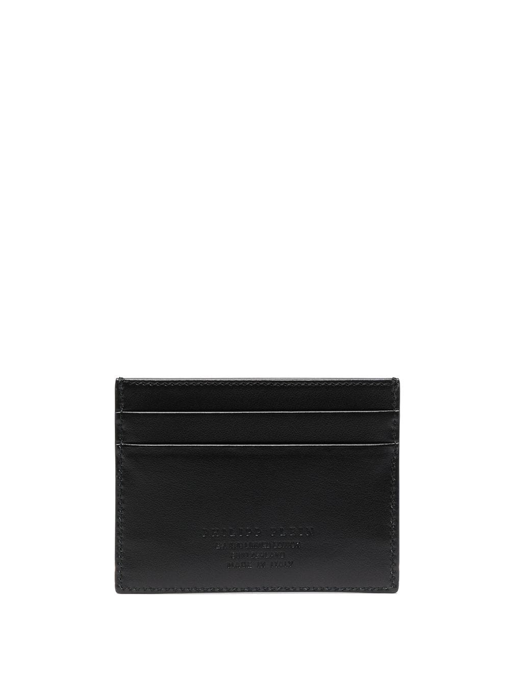 logo-embellished calf leather cardholder - 2