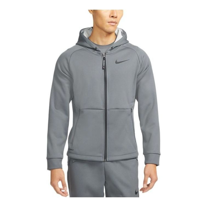 Nike logo zipped hooded jacket 'Grey' DD2125-068 - 1