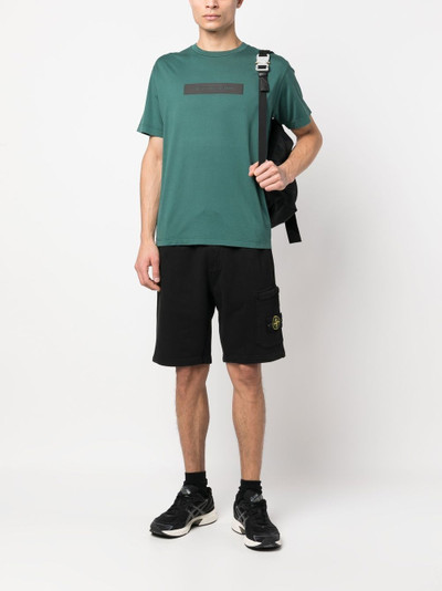 Stone Island Compass-patch cotton shorts outlook