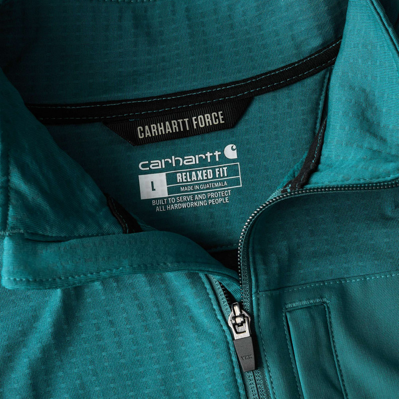 Carhartt Force® Relaxed Fit Mock Neck Half-Zip Fleece-Lined Shirt 8