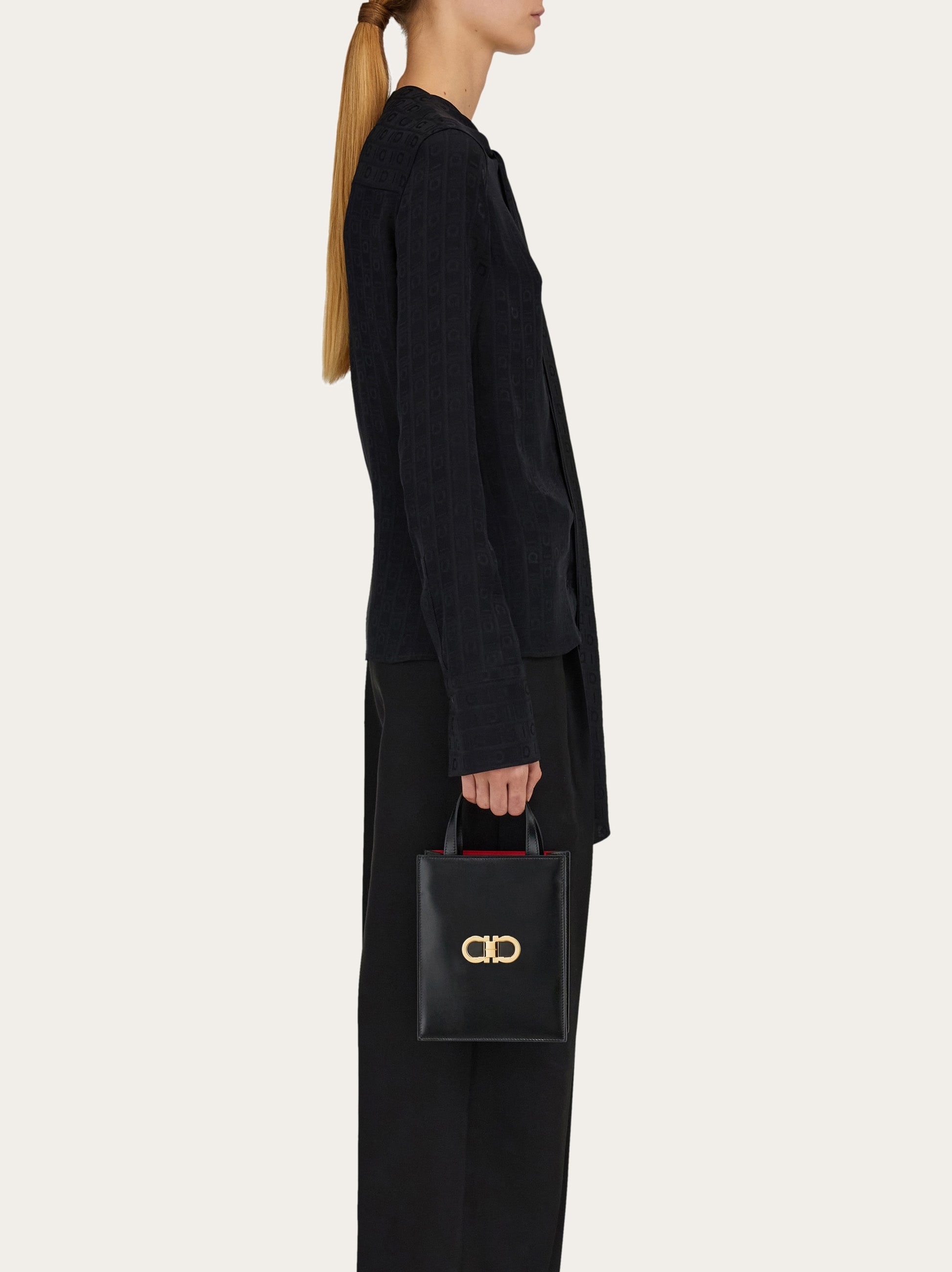 Double Gancini mini tote bag - 2