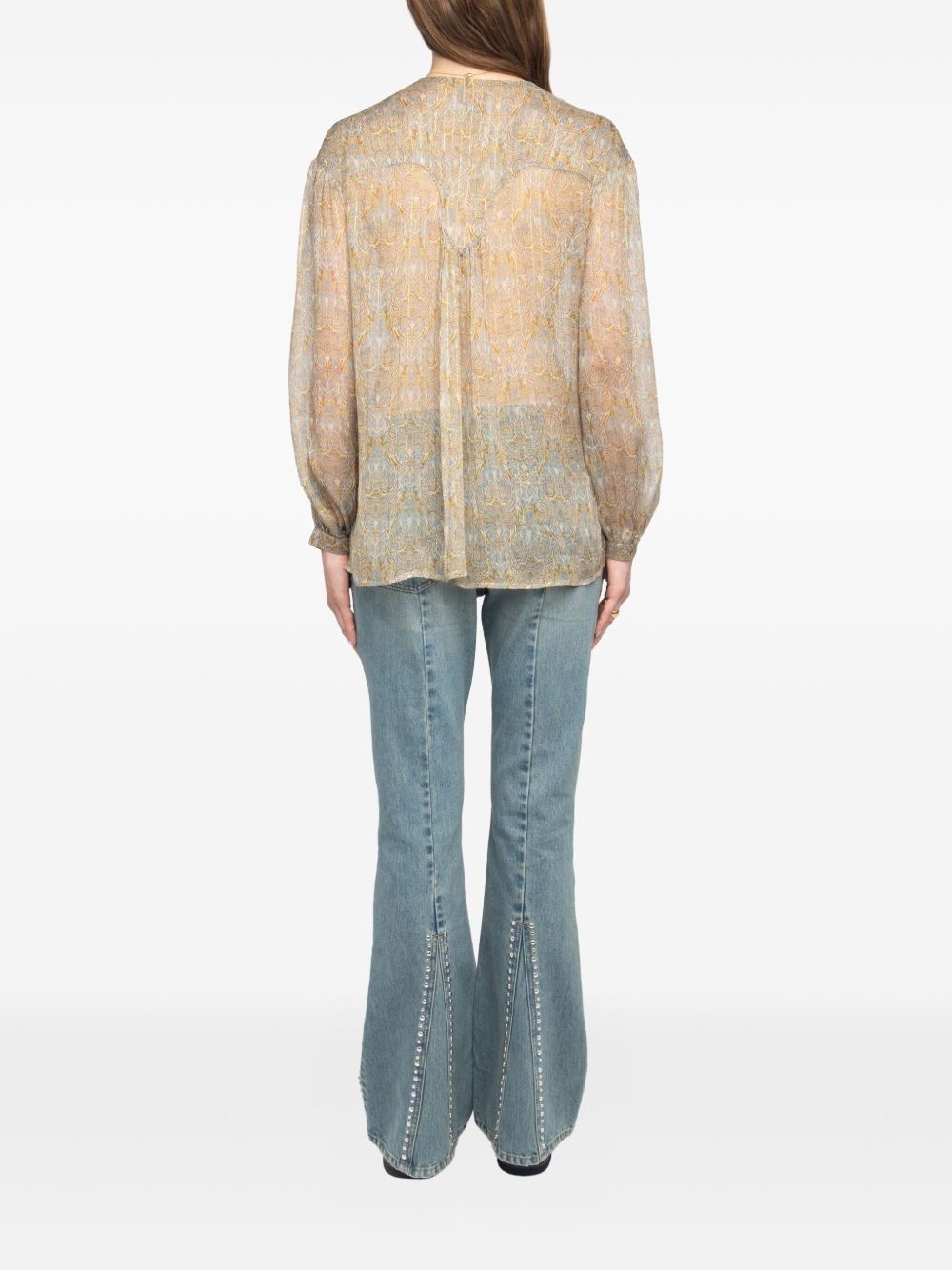 Tamela lace-up blouse - 3