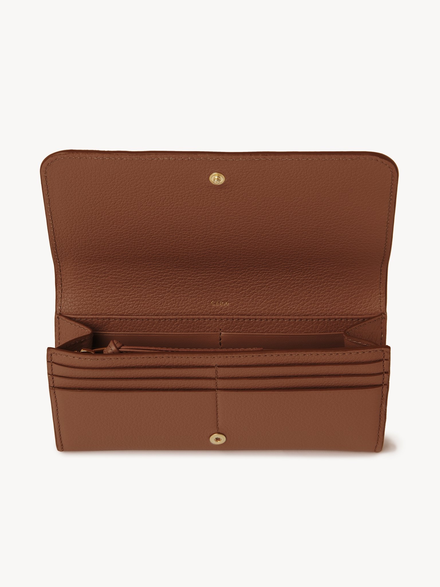 MARCIE LONG WALLET WITH FLAP IN GRAINED LEATHER - 3