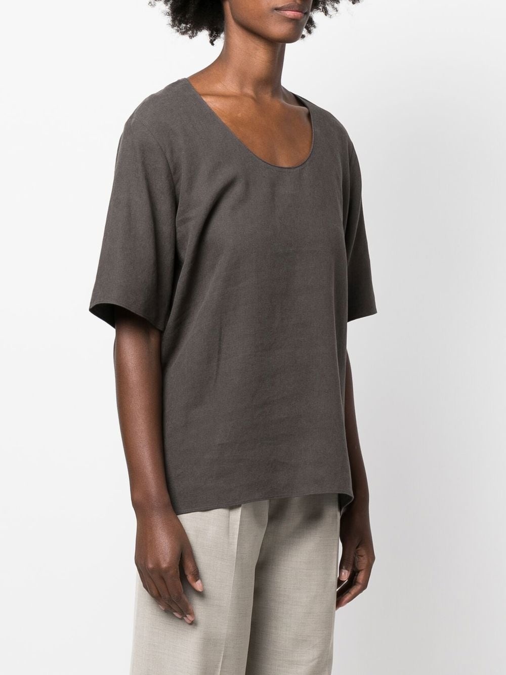 scoop-neck short-sleeve T-shirt - 3