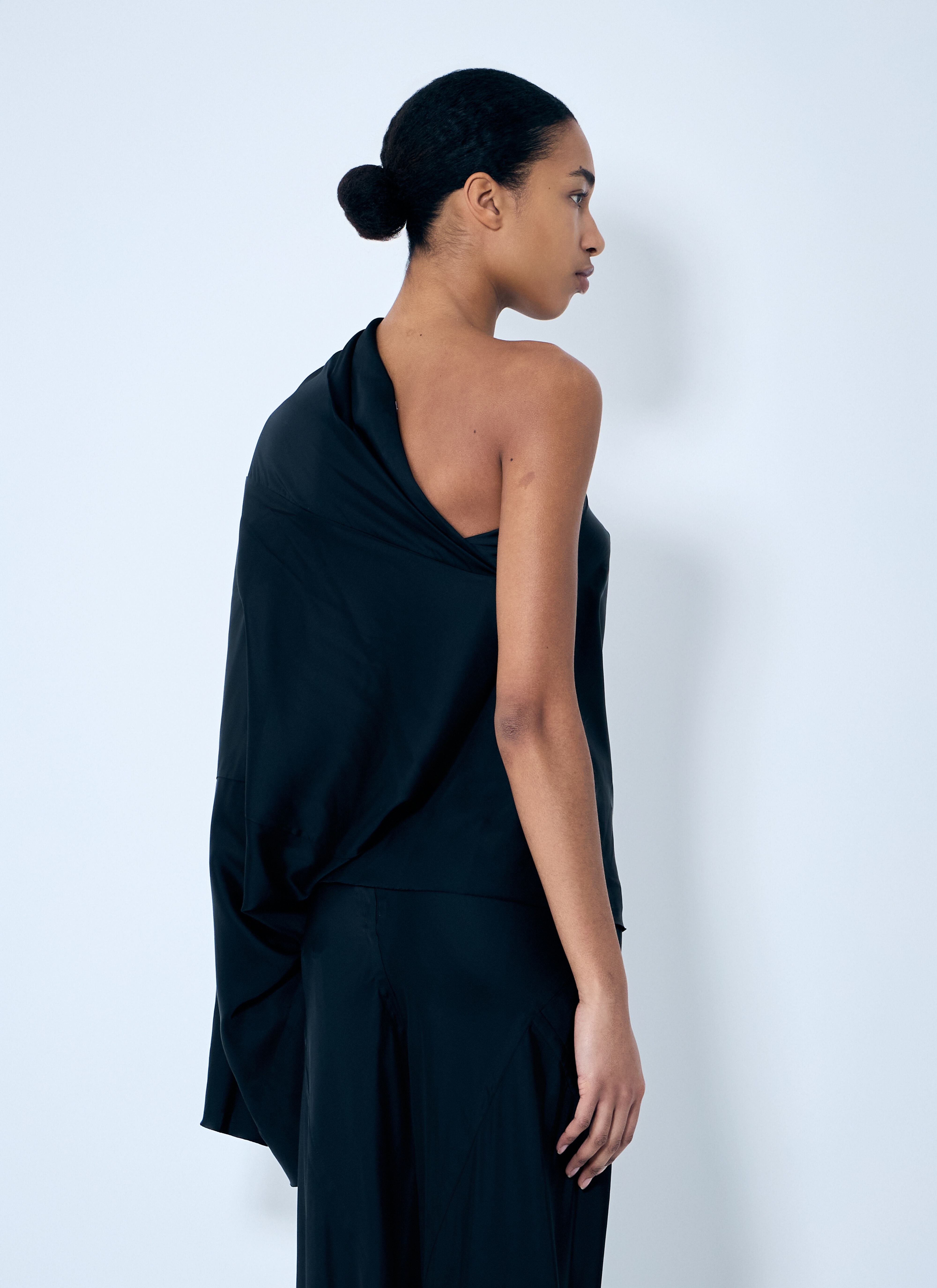 Satin One-Sleeve Top - 4