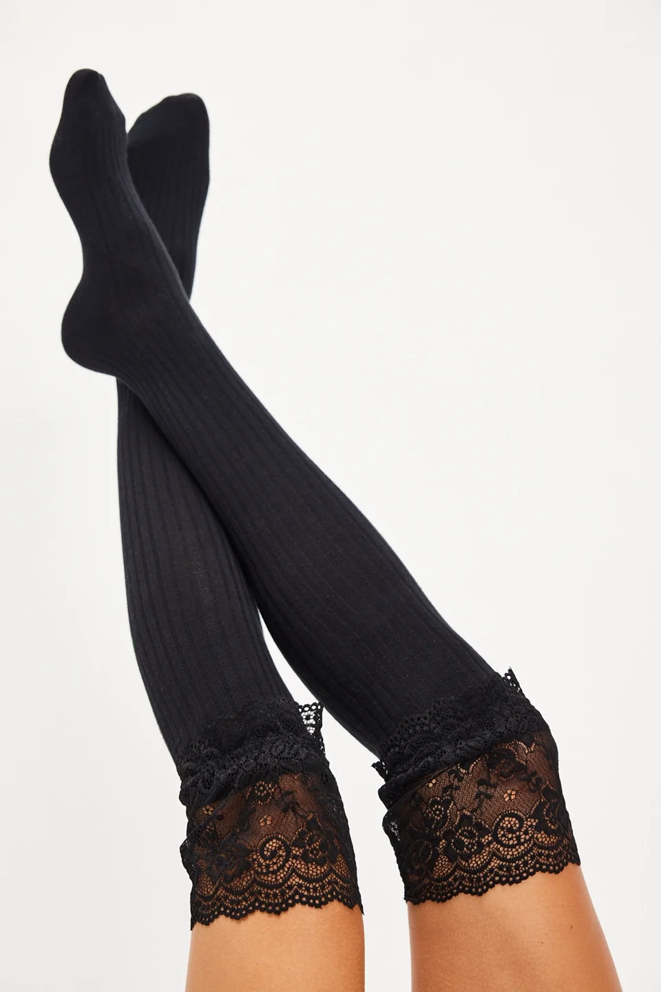 Viola Lace Over-The-Knee Socks - 1