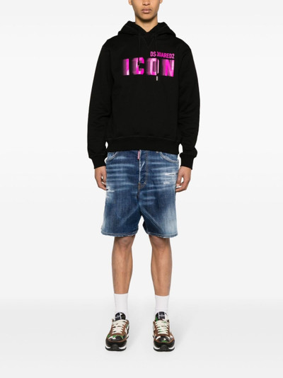 DSQUARED2 Icon-print cotton hoodie outlook