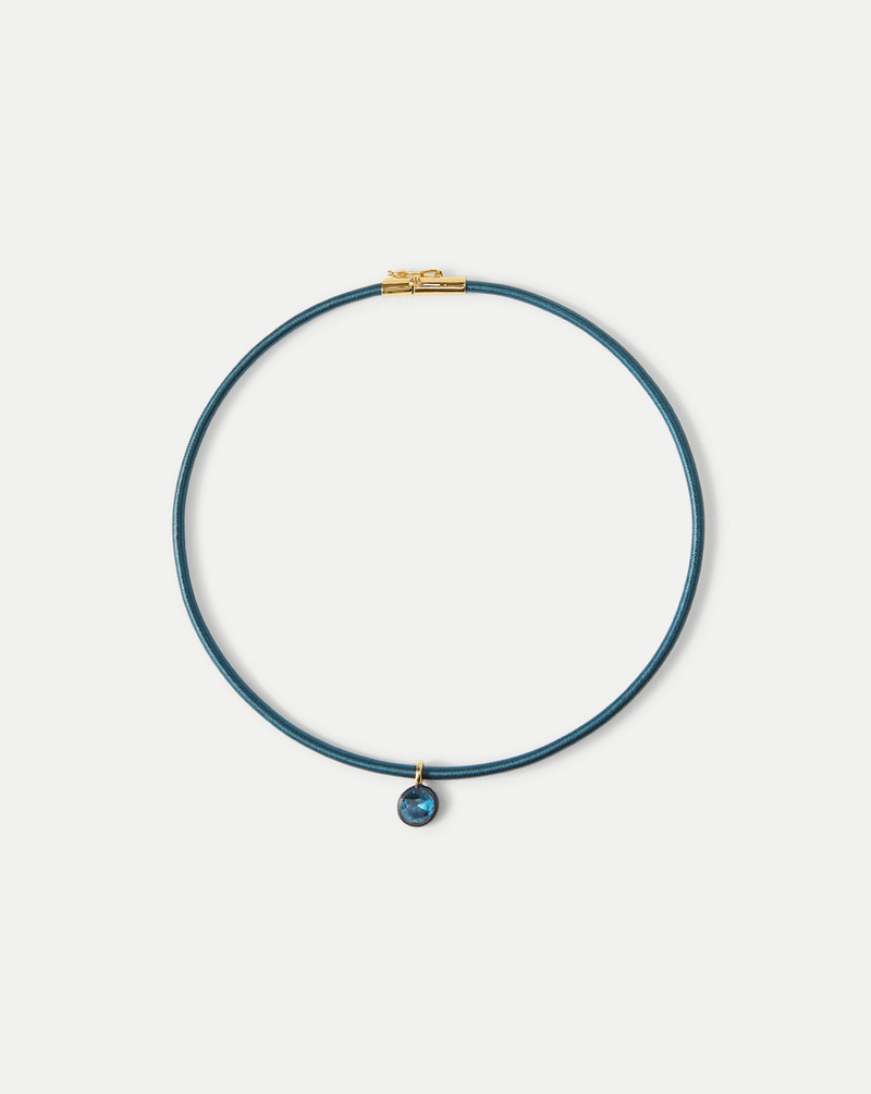 TEAL CORD PENDANT NECKLACE 1