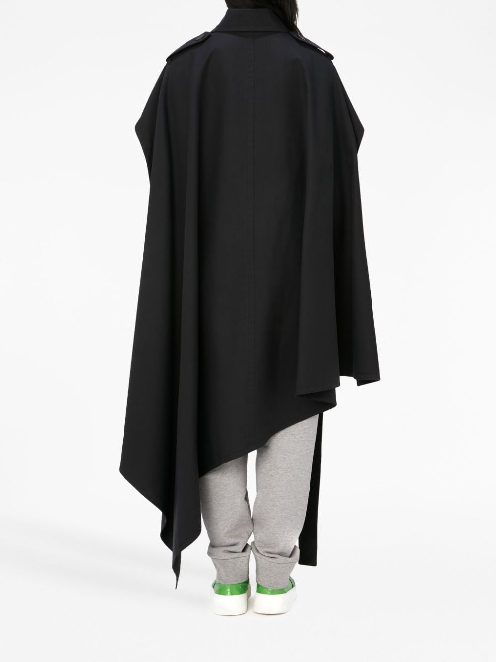 double-breasted trench cape - 3