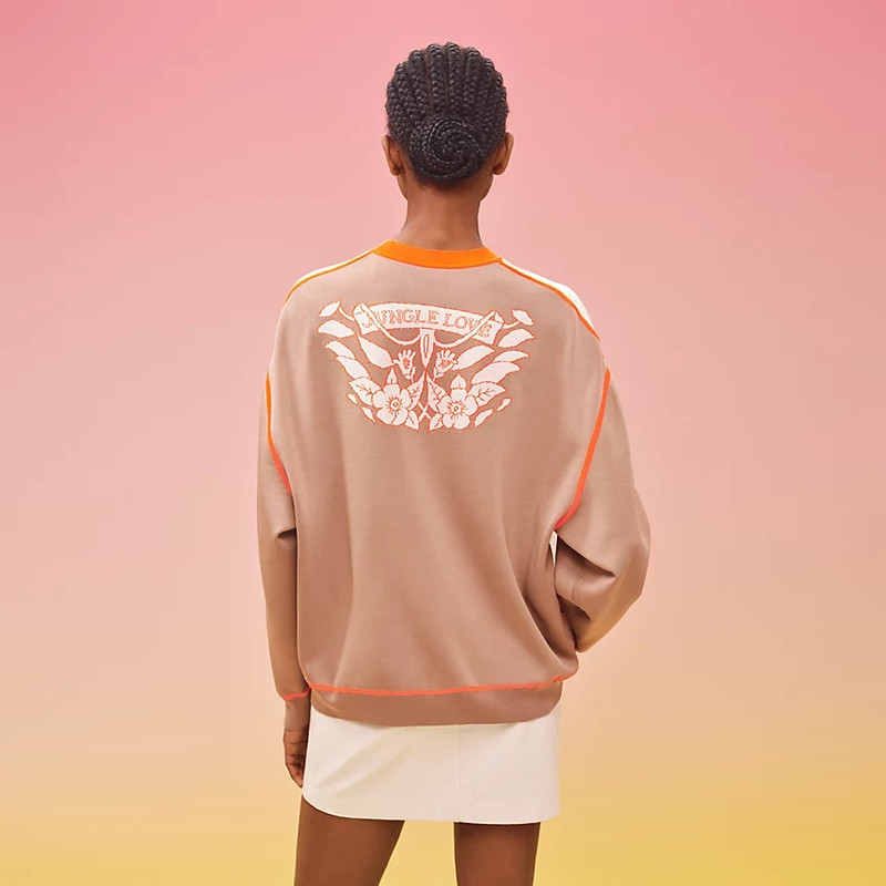 Hermès "Jungle Love Fluo" twillaine sweater outlook