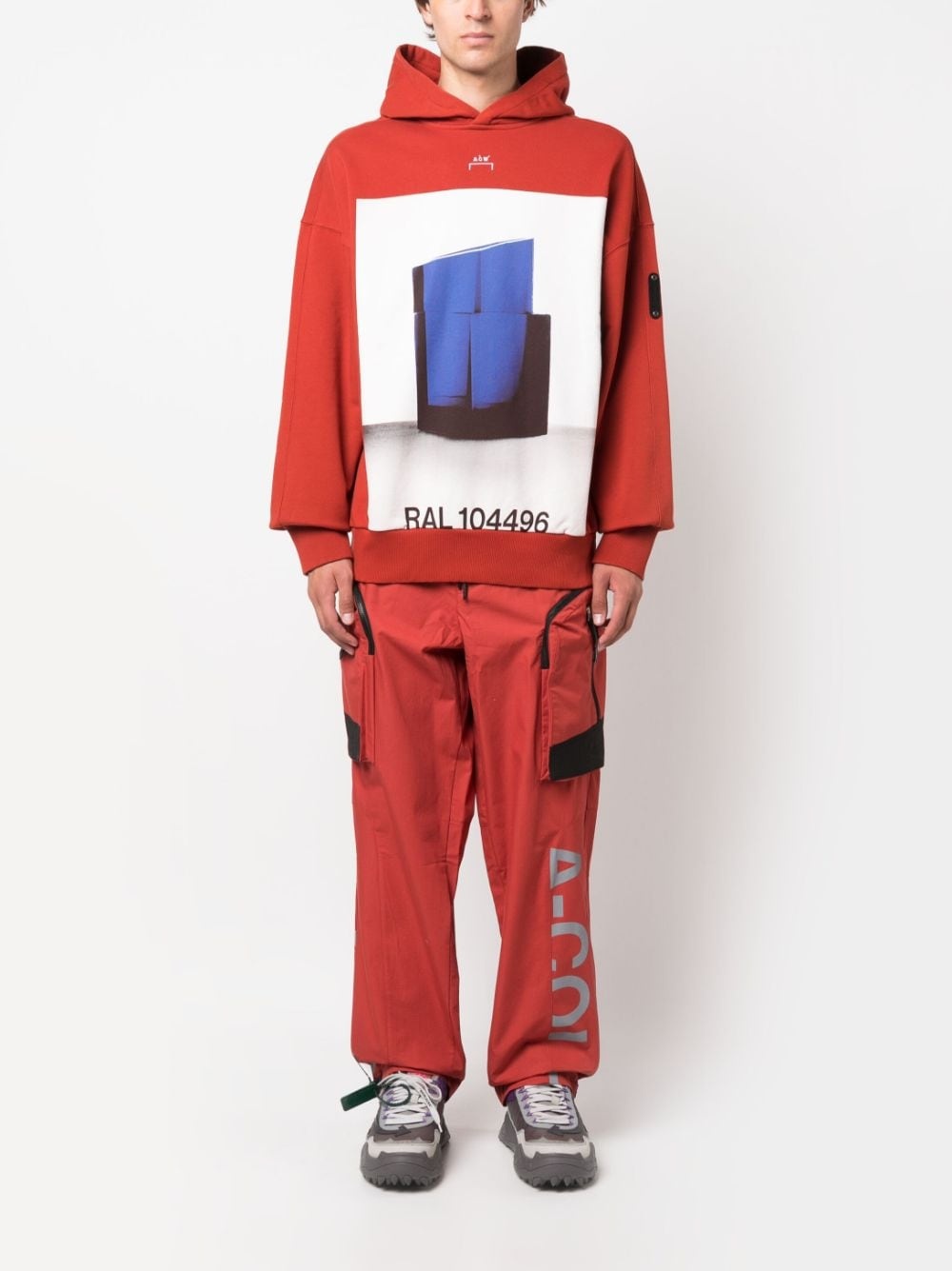 Overset Tech logo-print trousers - 2