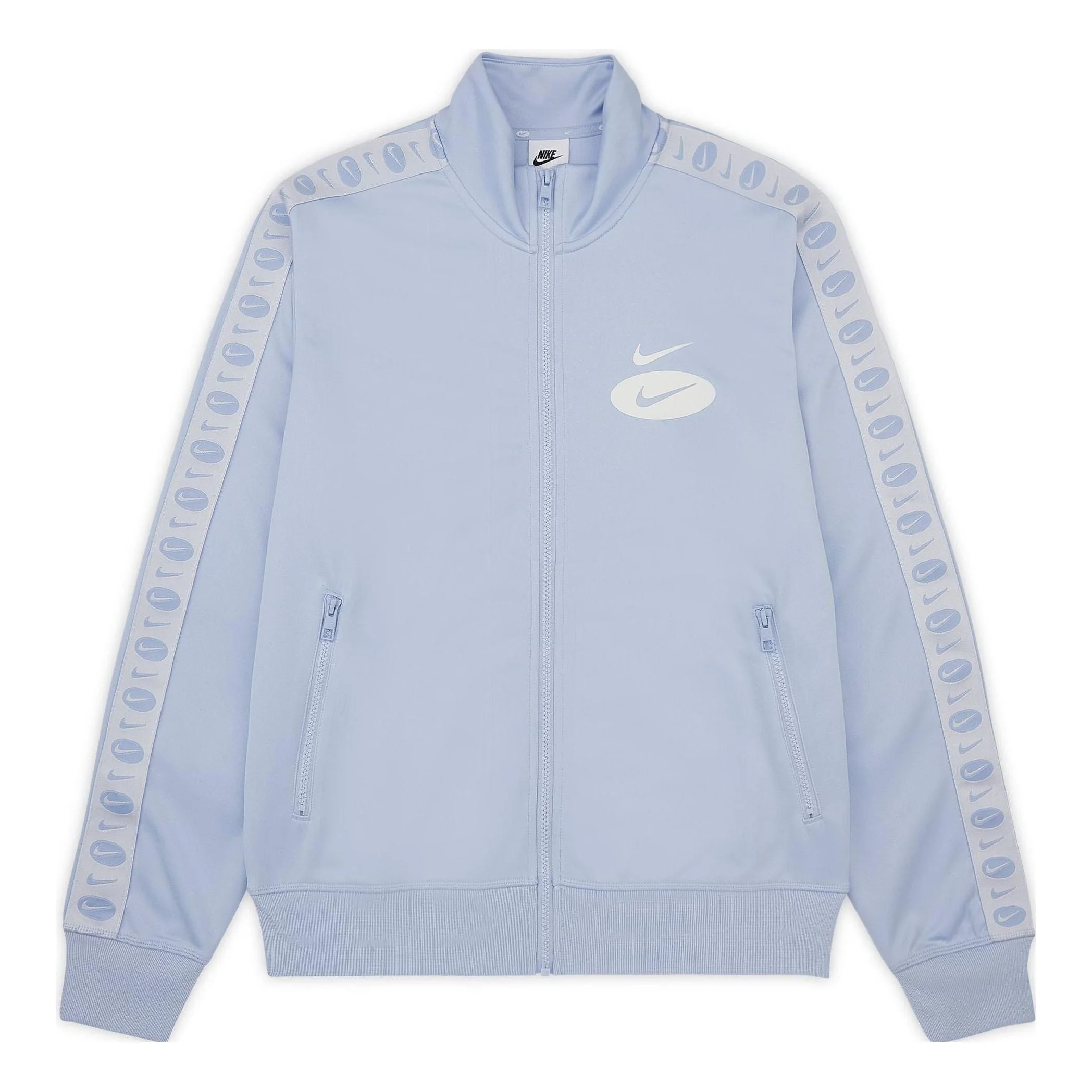 Men's Nike Sportswear Swoosh League Colorblock Zipper Casual Jacket Blue DM5474-548 - 1