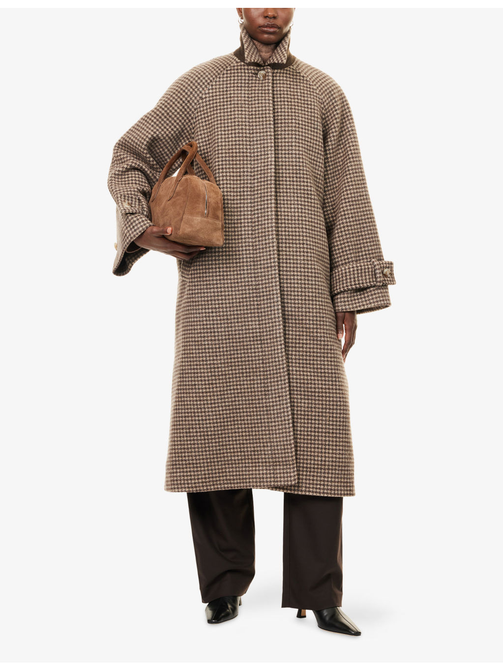 Alma Check-Pattern Wool-Blend Coat - 2