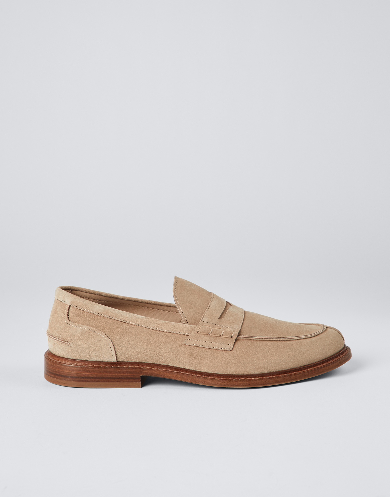 Suede unlined penny loafers - 5